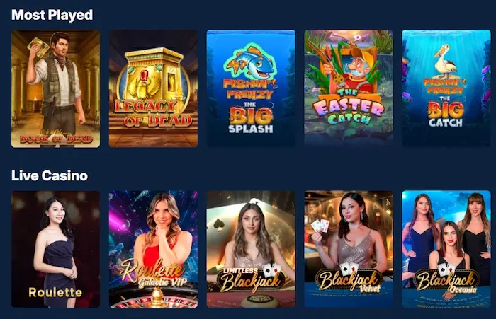 BetMac Casino games